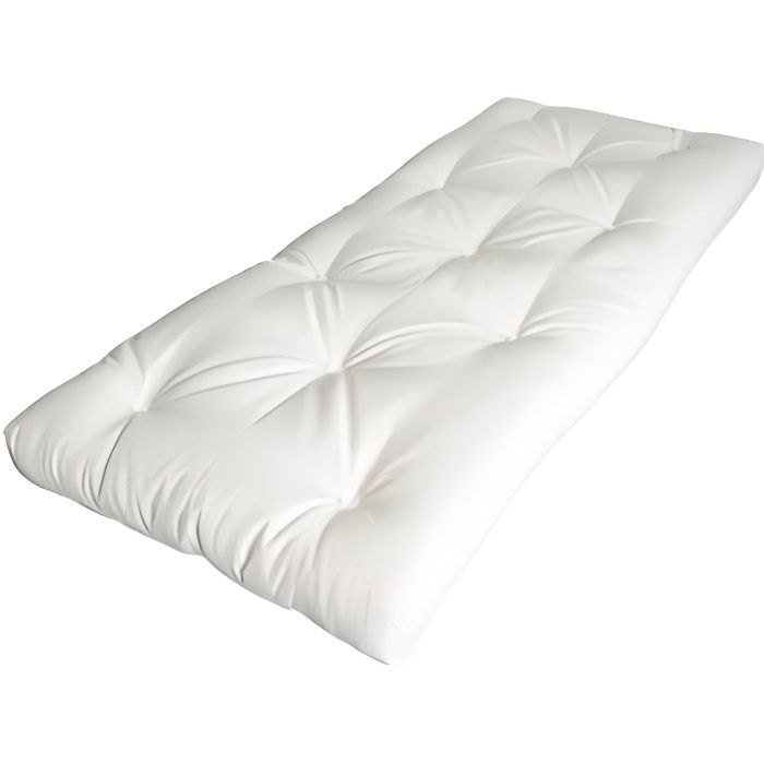 Matelas Futon + latex 90 x 190 cm ABC MEUBLES Ferme Déhoussable