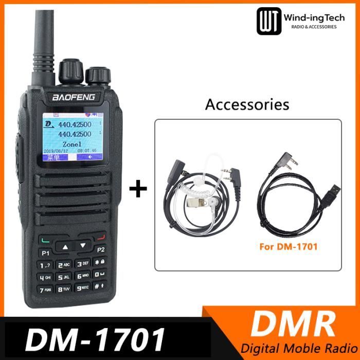 Talkie-walkie Numérique DMR DM-1701 - Double Slot, Double Mode (Analogique/Numérique) - Pour Radioamateurs Niveau 1 Et 2 - 2
