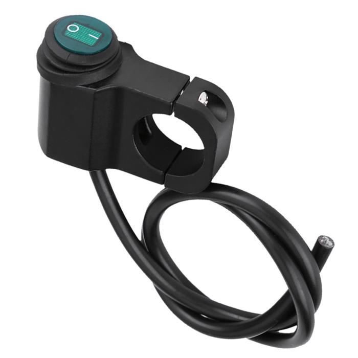 Interrupteur Guidon Moto Étanche LED On/Off - Commutateur Universel 12V Pour Motos, Scooters, VTT - Rouge