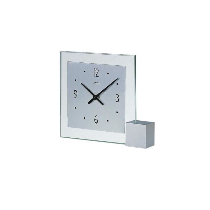 Horloge murale Soleil strass argenté 60 cm