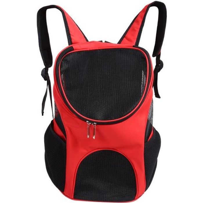 sac à dos transport pour chien chat animaux rouge