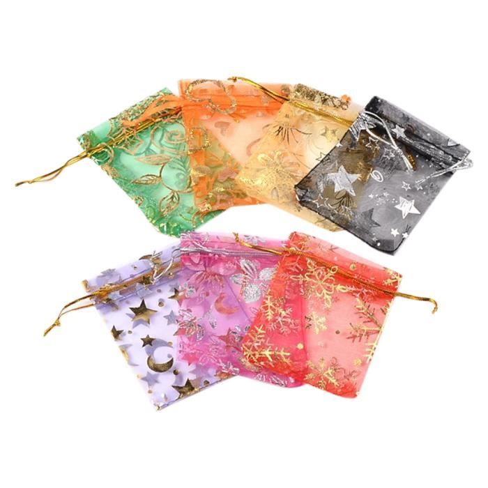 Sachets En Organza Avec Cordon - Lot De 50 Pièces, 20x30cm, Pour Bijoux, Bonbons, Cadeaux, Lavande - 3