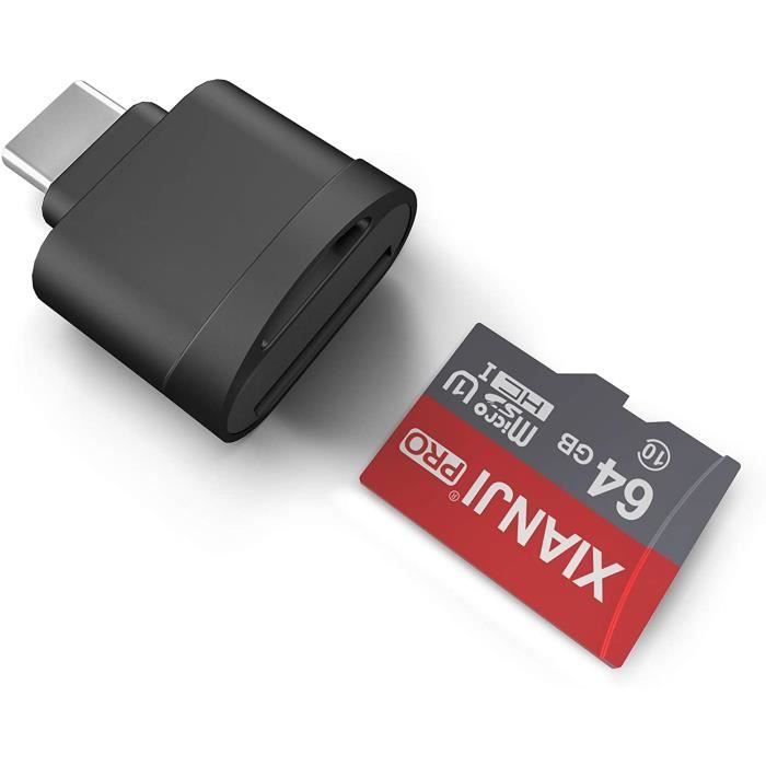Lecteur de Carte Micro SD USB C, Adaptateur USB de Carte Mémoire de Type C  pour Micro SD, microSDHC, microSDXC, Soutenir OTG Mi[156] - Cdiscount  Informatique