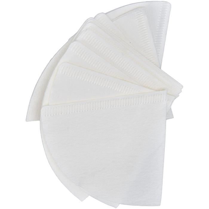 200 Filtres à Café Papier Non Blanchis - Taille 2 - Forme En V - Pour 2 à 4 Tasses - Compatible Cafetière Filtre, Machine à Café