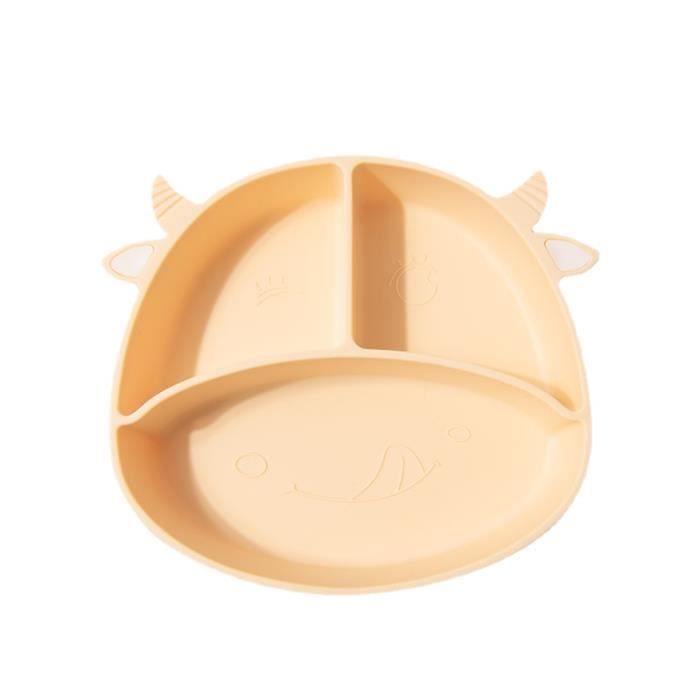 Assiette Ventouse Mouton En Silicone Pour Bébé Joyan - Compartimentée Antidérapante, Sans BPA, Compatible Micro-ondes Et Lave-Vaisselle