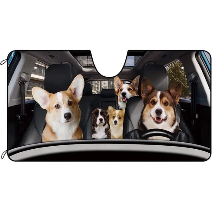 Pare Soleil Corgi Pour Pare Brise Avant De Voiture Pour Chien