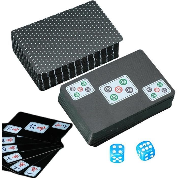 Set Mahjong 144 Pièces Jeu De Mahjong Chinois Professionnel Portable - 144 Tuiles En Mélamine, Idéal Pour Voyages, Fêtes Et Soirées Entre Amis
