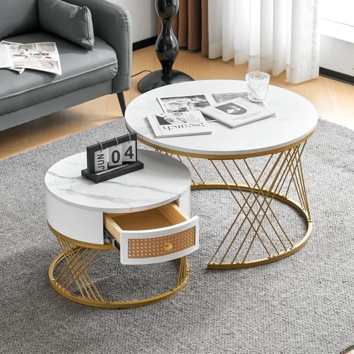 Lot De 3 Tables Basses Gigognes En MDF Gris - Design Moderne Pour Salon, Chambre, Bureau, Dimensions Variables
