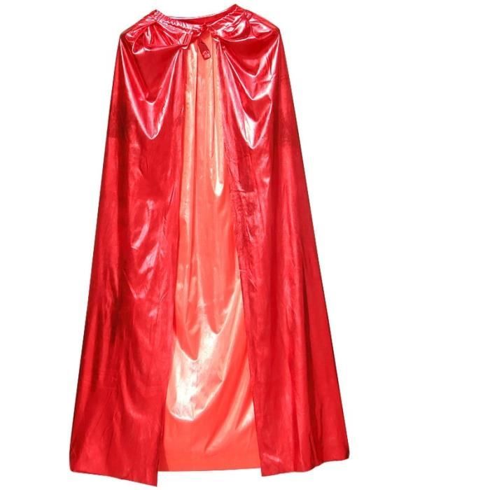 Cape Avec Capuche En Satin Violet - Déguisement Sorcière/vampire Pour Halloween, Unisexe Adulte/enfant, Longueur 150 Cm - 2