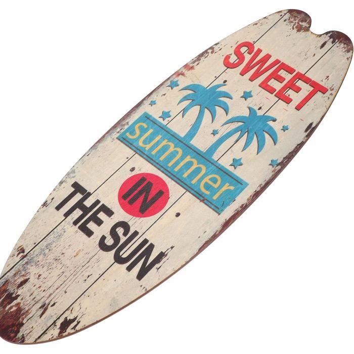 Panneau Décoratif Rétro En Étain 30.5x20.3cm - Style Surf Et Vintage - Décoration Murale Fille