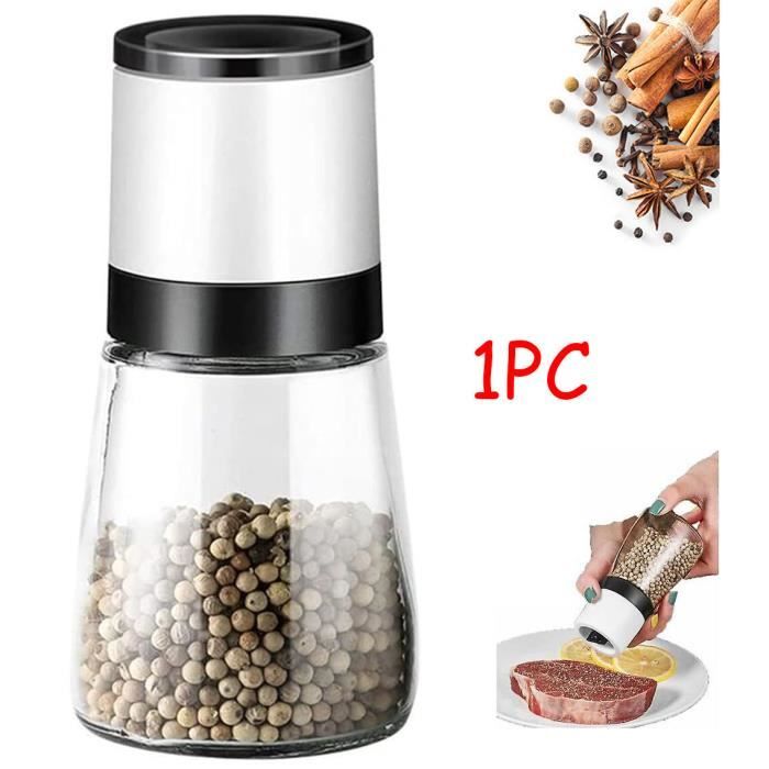 Moulin Epices2Pcs Moulin Poivre et Sel Moulins sel Rechargeables Moulins Epices en Acier Inoxydable Set de Broyag MOULIN DE CUISINE - Maison