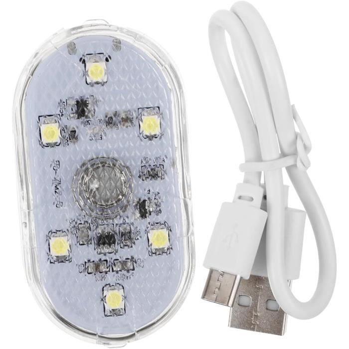 Lot De 8 Lampes LED USB Rétro Pour Voiture - Lumière D'Ambiance Intérieure, Multicolore Avec Interrupteur Tactile