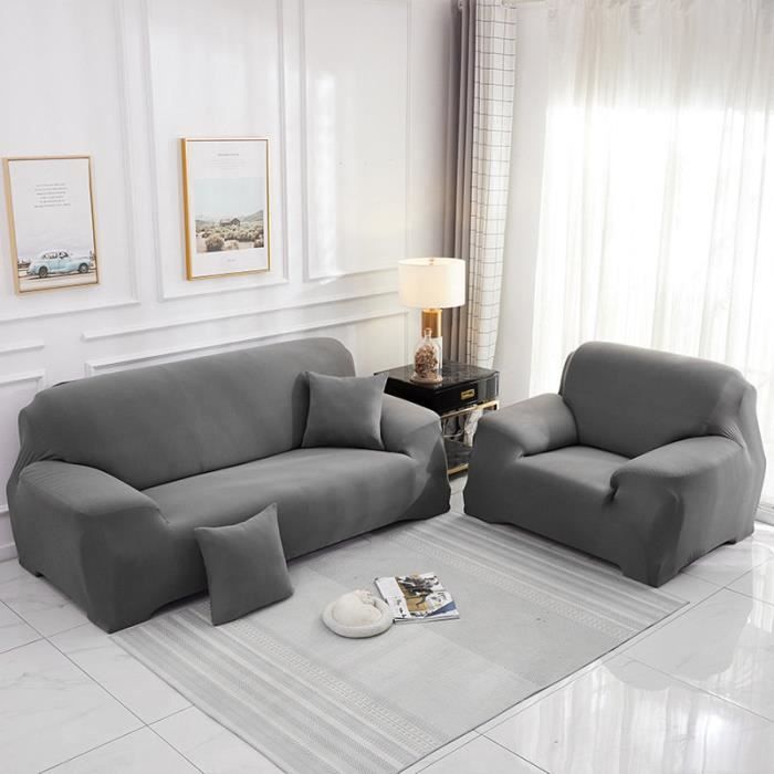 Housse De Fauteuil à Oreilles 2 Pièces - Taille Unique, Polyester Extensible, Lavable, Protection 360° (Rouge Vin) - 7