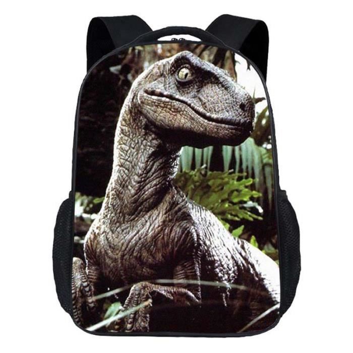 Cartable Enfant Dinosaure Coo Sac a Dos d ecole Primaire Scolaire Noir Mixte
