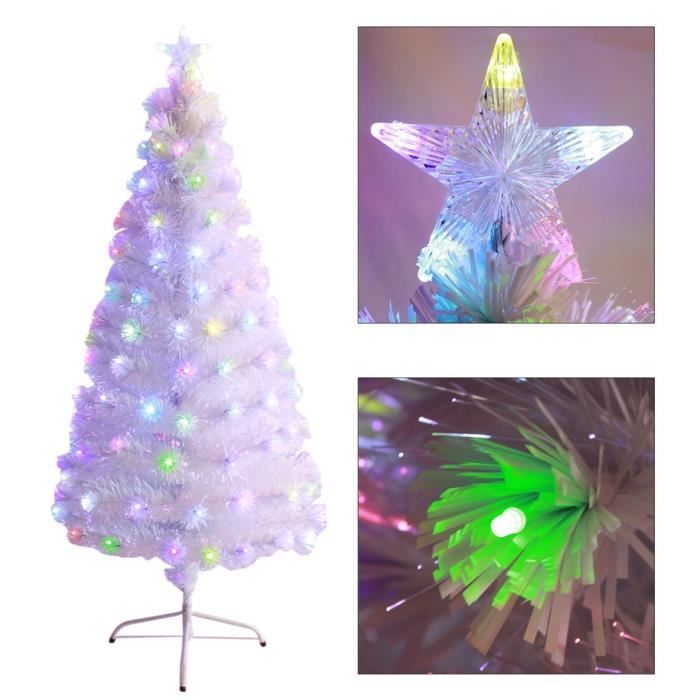 Sapin De Noel Blanc Lumineux Sapin De Noel Blanc Lumineux New York 120cm 100branches Led Achat Vente Sapin Arbre De Noel Cdiscount