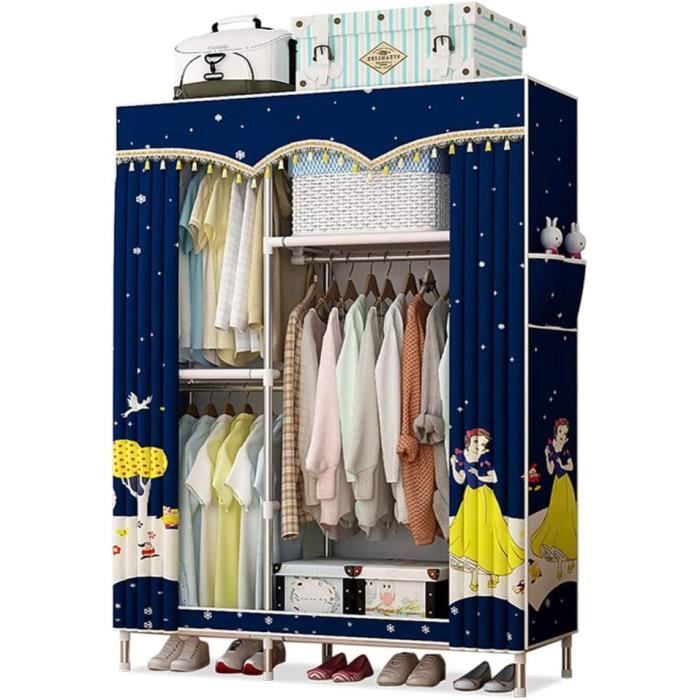 WARDROBE Armoire en Toile Armoire Tissu éPais Simple avec Cadre en