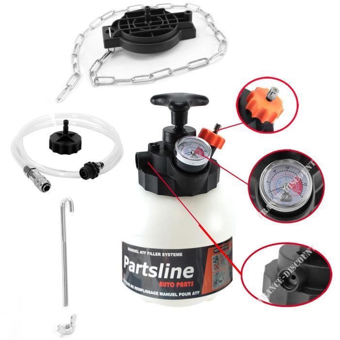 Partsline Purgeur de Frein Automatique, Purge du Circuit de Freinage, Purgeur Liquide de Frein, Purgeur d'embrayage Capacité : 3 L