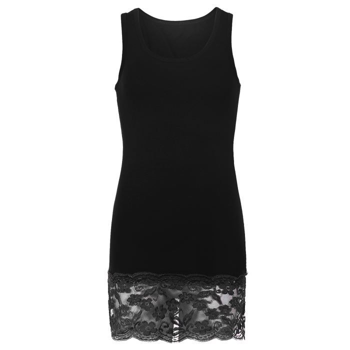 Debardeur long noir femme clearance
