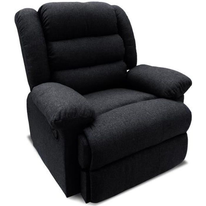 Fauteuil relax Norton tissu Noir Fauteuil relax Norton tissu Noir