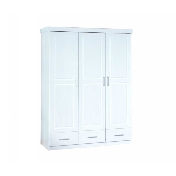 Alaska Armoire 3 Portes 3 Tiroirs Achat Vente Armoire De