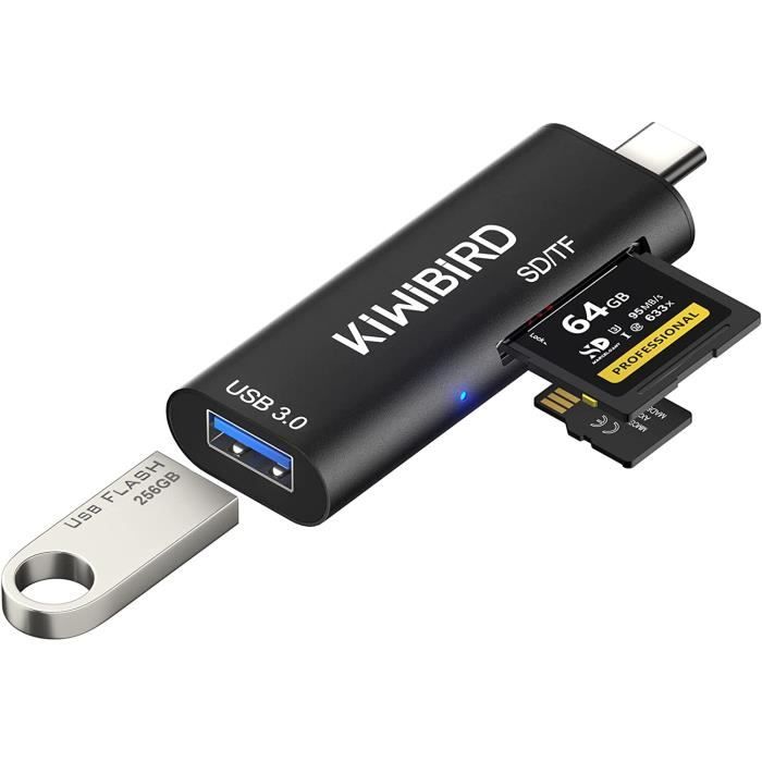 Lecteur de Carte SD 6 en 1 Multi USB 3.0 Compact Flash Adaptateur de Lecteur de Carte mémoire 5 Gbit/s pour Cartes SD CF XD TF SDXC Micro SDHC MS M2 MMC