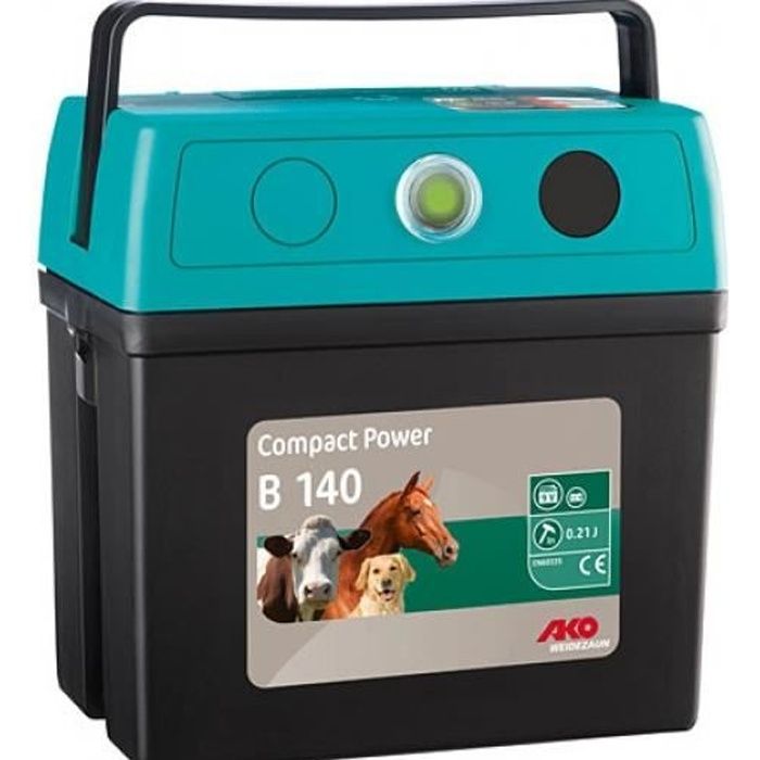 Moutons Bovins Chevaux Electrificateur de Cl/ôture Electrique 12V T-Mech Imperm/éable 1.0J 10KM Aliment/é par Batterie Kit de Fixation pour Volailles
