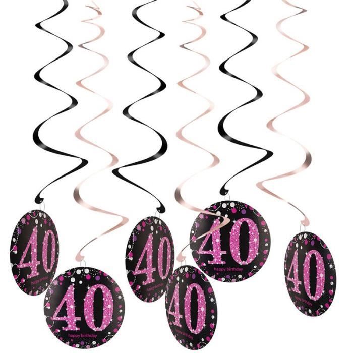 Chicinlife Guirlande De Joyeux Anniversaire Ornements En Spirale 30 40 50 60 Ans 6 Pieces Fou Modele Pink 40 Jbhfcdc01864 Achat Vente Banderole Banniere Soldes Sur Cdiscount Des Le 20 Janvier Cdiscount