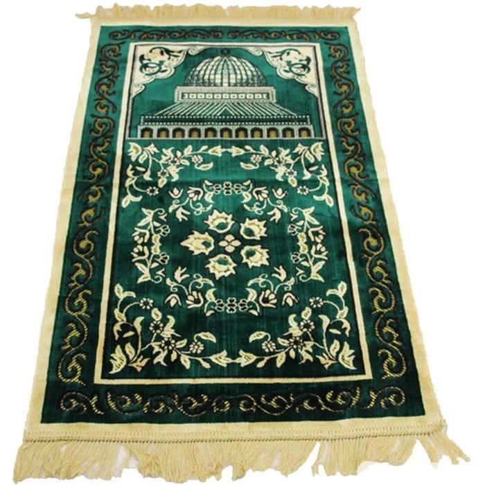 Fiber De Polyester Musulman Tapis de Prière Ramadan Broderie Tapis Tapis 