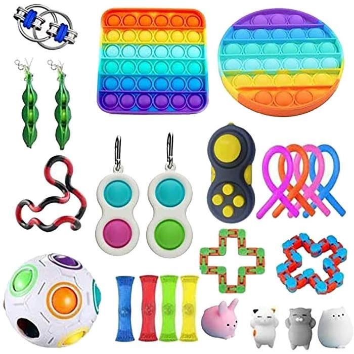 jouets sensoriels jouets de Pâques pour enfants et adultes QTTO Lot de 4 jouets Fidget Toy 