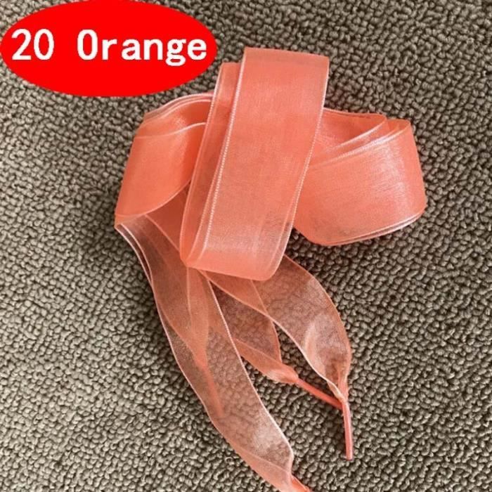 20 Orange 70 cm 1 paire pas cher haute qualit large 2.5cm plat