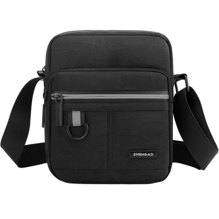 Sac Sacoche Homme bandoulière cuir Véritable, Noir Noir - Cdiscount  Bagagerie - Maroquinerie