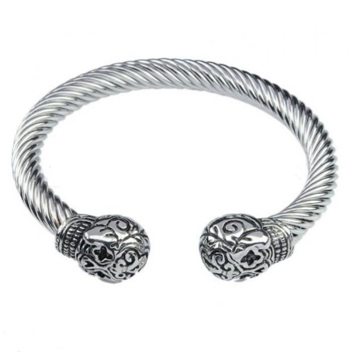 Gourmette acier inox chaîne moto et tribal 21 cm Bracelet bikers,motards,