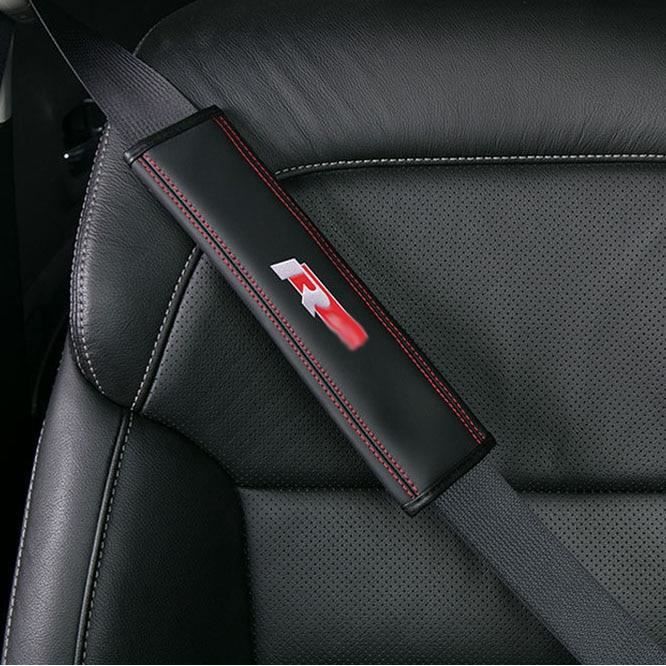 R-LINE - housse de ceinture de sécurité en cuir véritable pour voiture, 2  pièces, coussinet d'épaule pour r-l - Cdiscount Auto