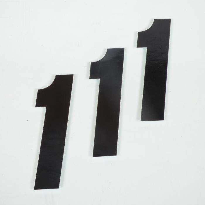 Stickers numéro de course pour moto - BLACK BIRD - Numéro 1 noir - Lot ...