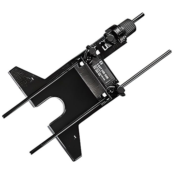 Butée De Profondeur Bosch 310mm - Pour Perceuses, Réglable Sans Graduations - Acier Gris Avec Poignée