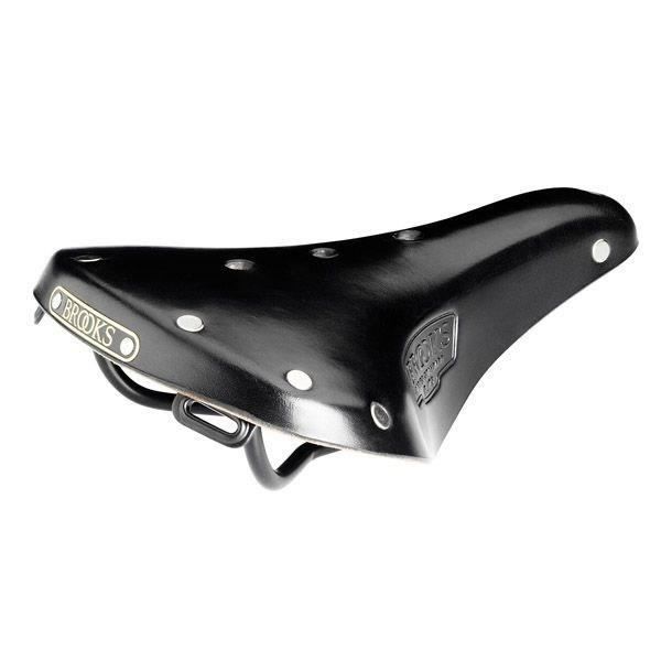 Selle de vélo BROOKS B17 S Classic - Noir - Femme - Rivets inox - Rails de selle acier