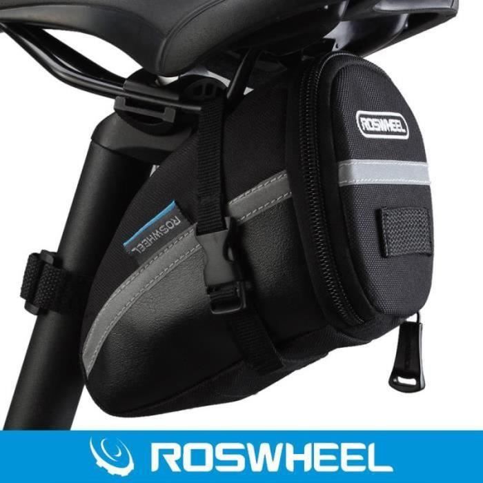 Sacoche De Selle Vélo Dilwe 15x7x7 Cm – Polyester Léger 63g, Rangement Sous Siège, Pour Téléphone Clés Outils, Noir/bleu/rouge