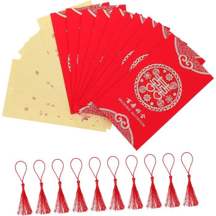 10 Cartes D'invitation Mariage élégantes - Papier Qualité, Design Romantique Pour Faire-part, Répétition, Remerciements
