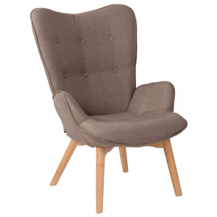 fauteuil lounge - clp - chaise lounge durham en tissu - design - confortable - marron