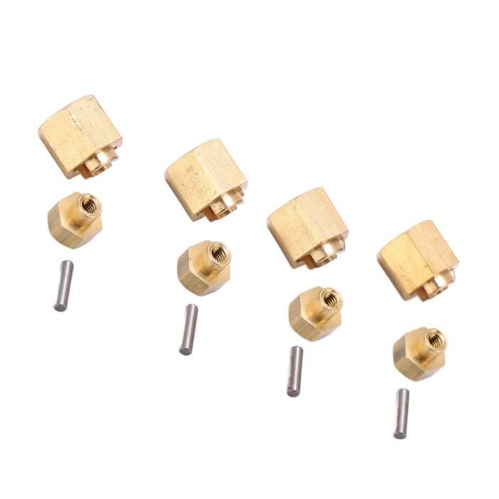 Adaptateur Hexagonal Moyeu En Laiton - Alésage 2mm à 8mm - Connecteur Moteur Couplage - Lot De 4 Pièces