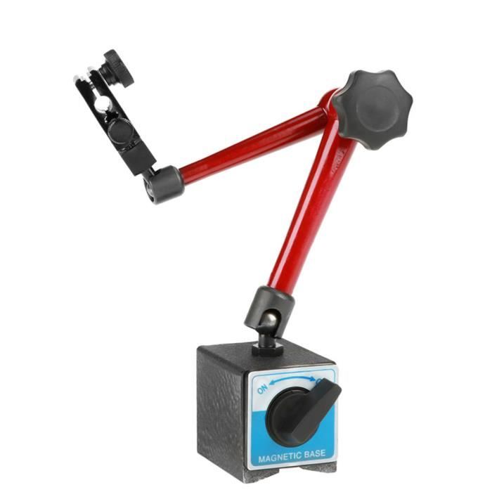 Support Magnétique Flexible Pour Comparateur à Cadran - Base Aimantée Avec Interrupteur, Articulation Réglable