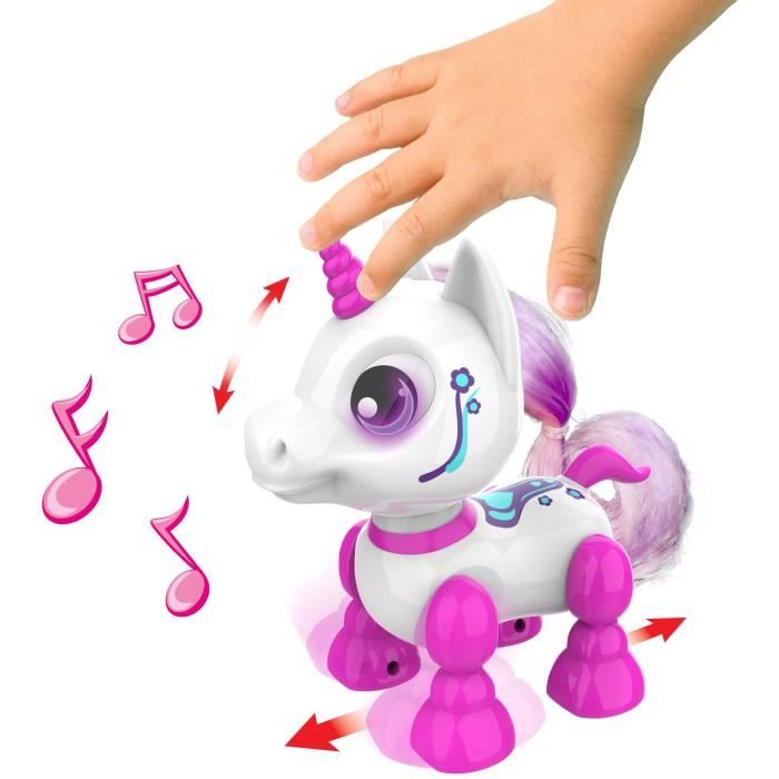 SGILE Licorne Jouet Fille Rc Robot Enfant 3 4 5 6 7 Ans, Intéractif,  Détection des Gestes, Programmable, Musique Danse Marche