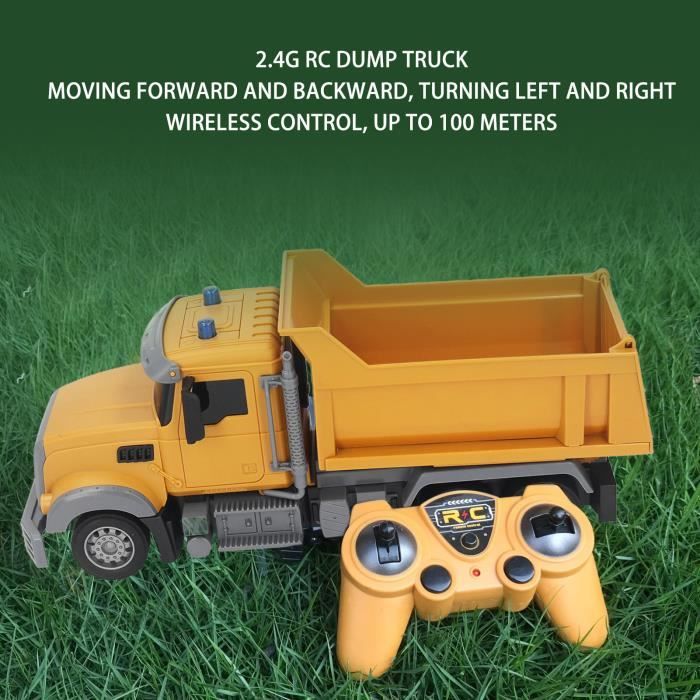 2.4G télécommande camion à benne basculante modèle de simulation véhicule d'ingénierie
