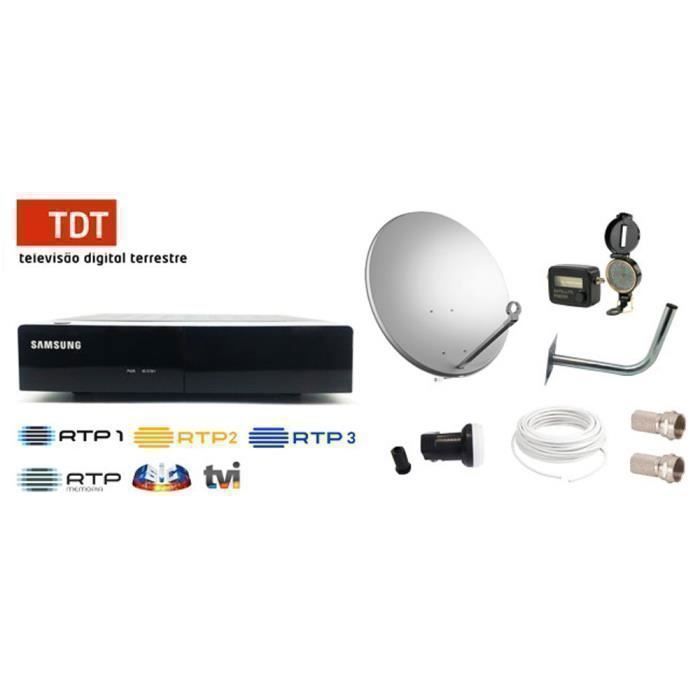 Kit Parabole TDT SAT - HD4K - Réception chaînes portugaises - Antenne ...