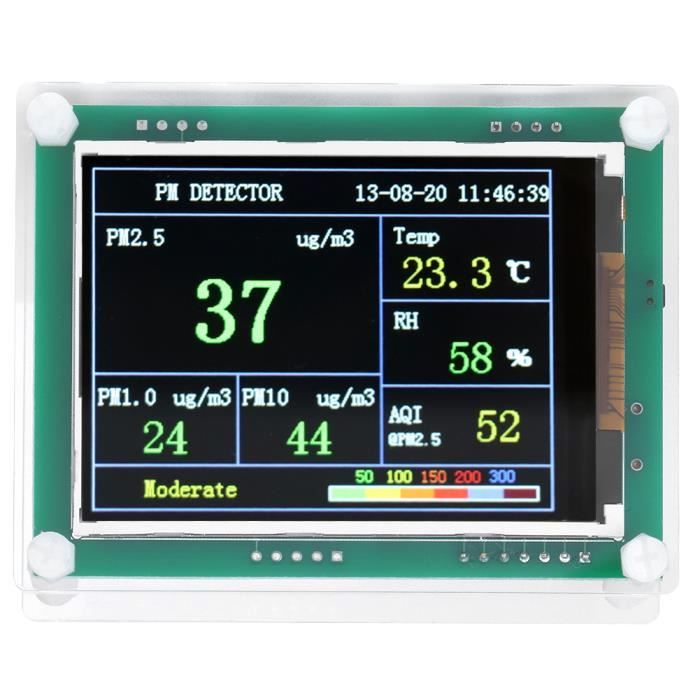 Moniteur de qualité de l'air, précision1Ug / M3 PM2.5 mètre, bureau ...