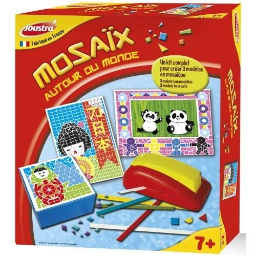 Kit Mosaïque Verre Multicolore - 450g De Pièces Diamant, Triangle, Carré Pour Créations DIY Et Déco