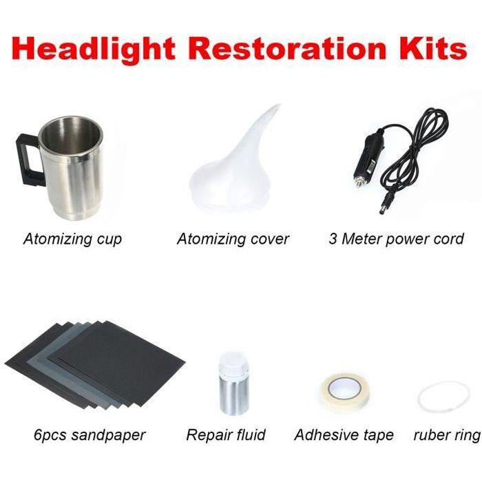 FGen Kit De Réparation De Phare Frontal, Spray De Réparation