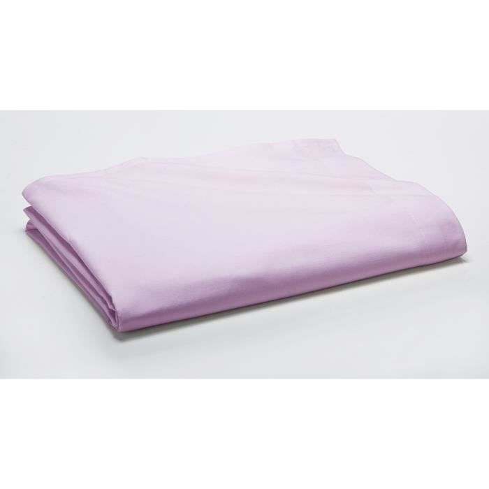 Drap Plat - LA MAISON DAMELIE - INTIMITY - Violet - 180 x 290 cm - 100% Coton