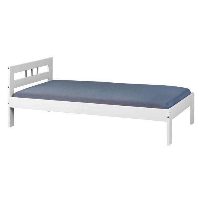 Inter Link Lit simple FANA 90x200 Blanc Bois massif Inter Link Lit simple FANA 90x200 Blanc Bois massif