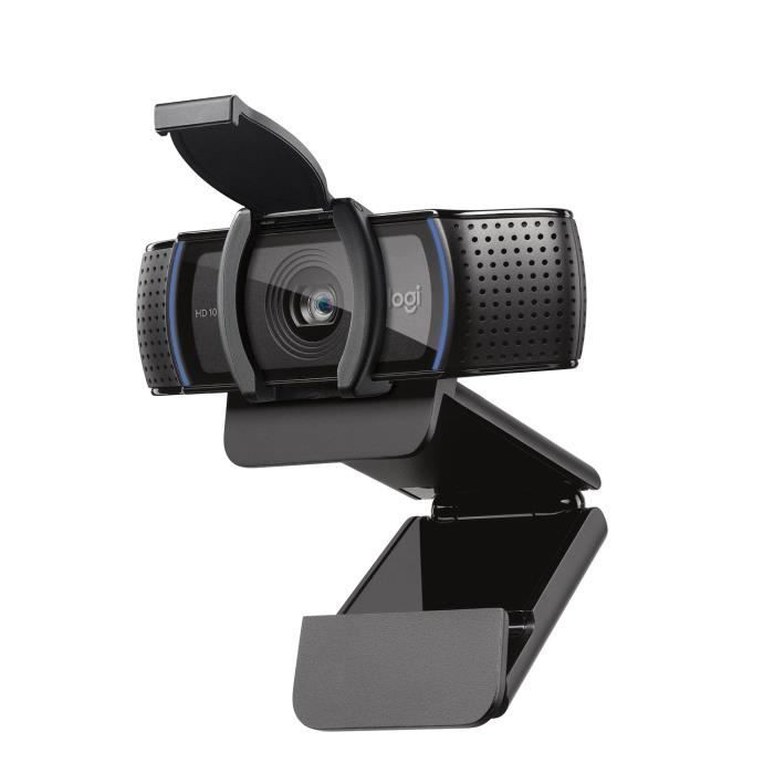 Webcam HD - Logitech - C920S Pro - USB avec microphone stéréo intégré - Noir